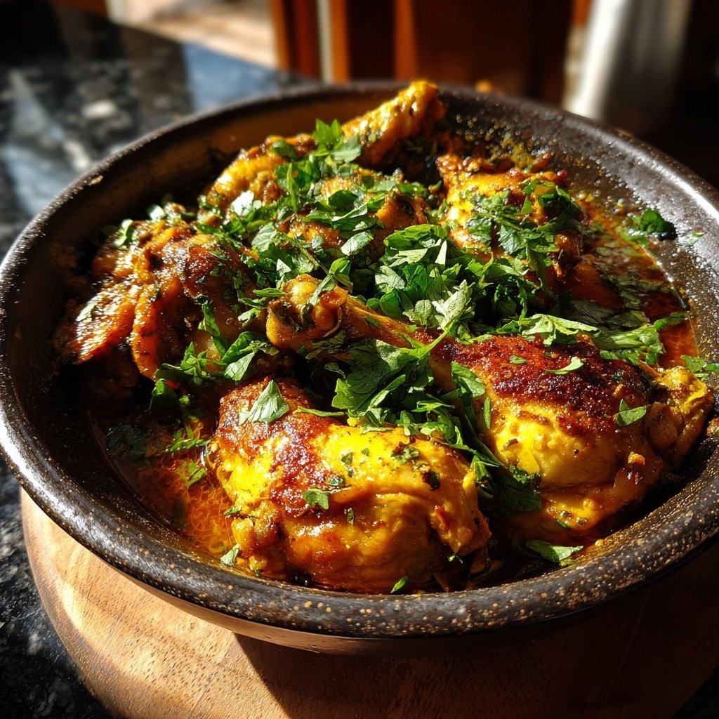 Internationale Küche Marokkanisches Hähnchen-Tagine