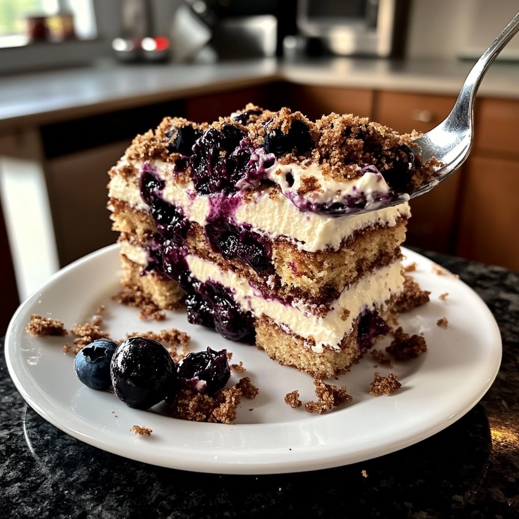 Blaubeer-Tiramisu ohne Alkohol