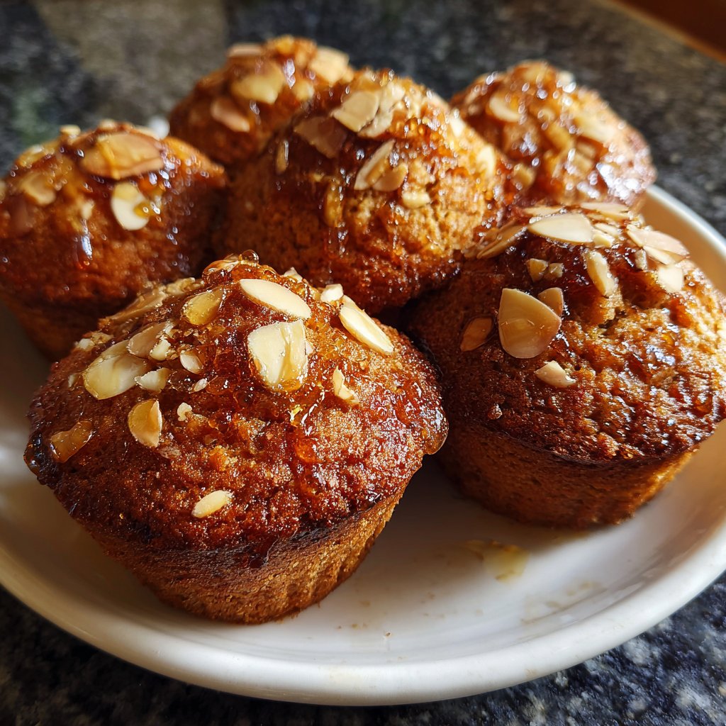 Muffins mit Mandeln und Honig