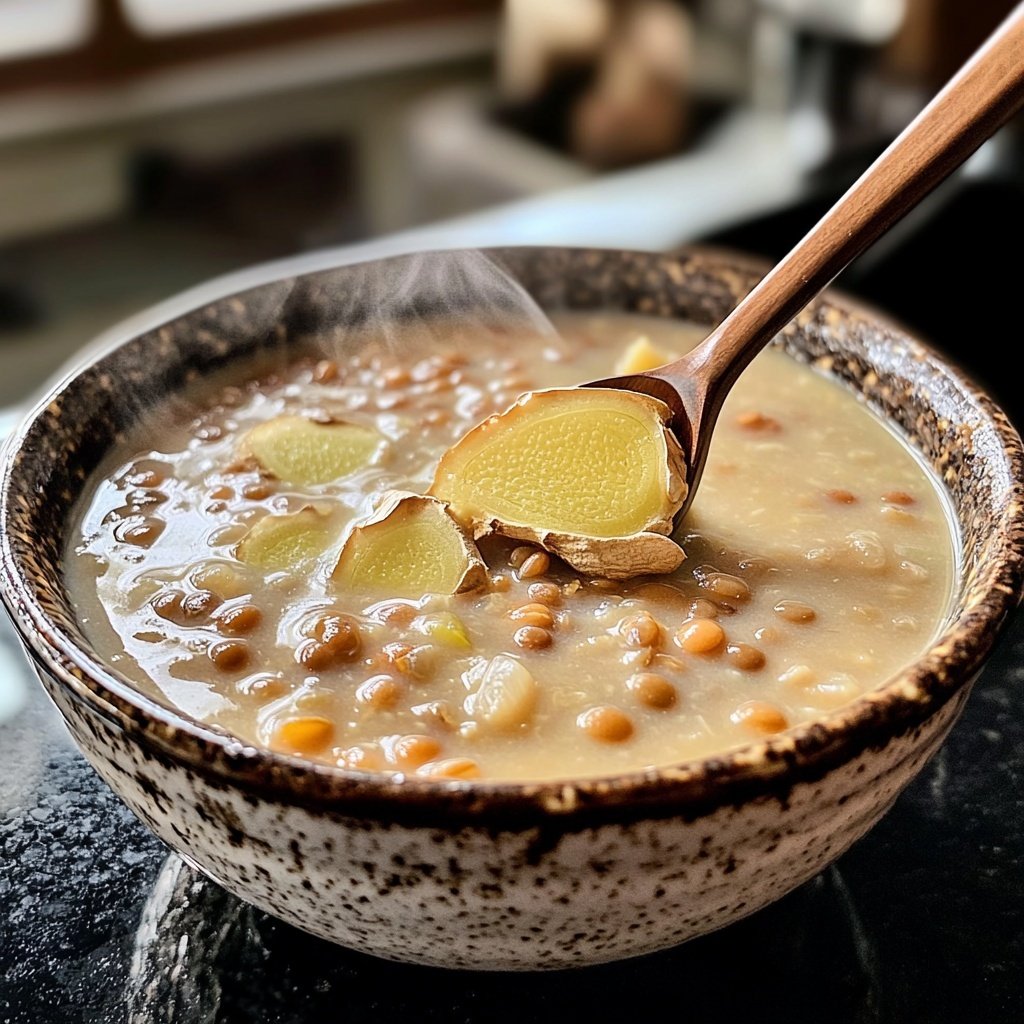 Linsensuppe mit Ingwer