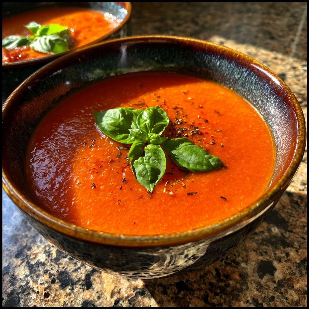 Tomatensuppe mit Olivenöl