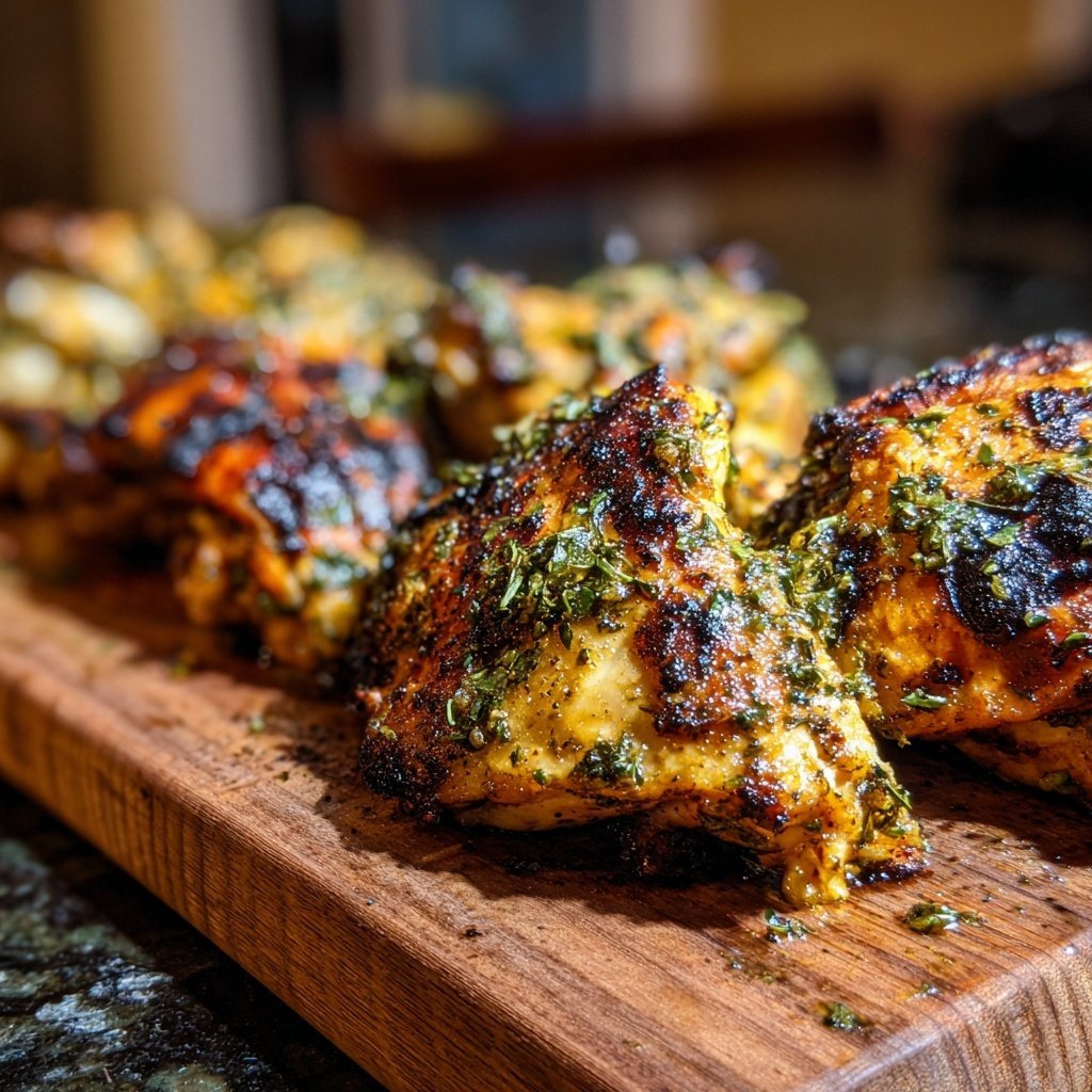 Gegrilltes Hähnchen Mit Kräuter Marinade