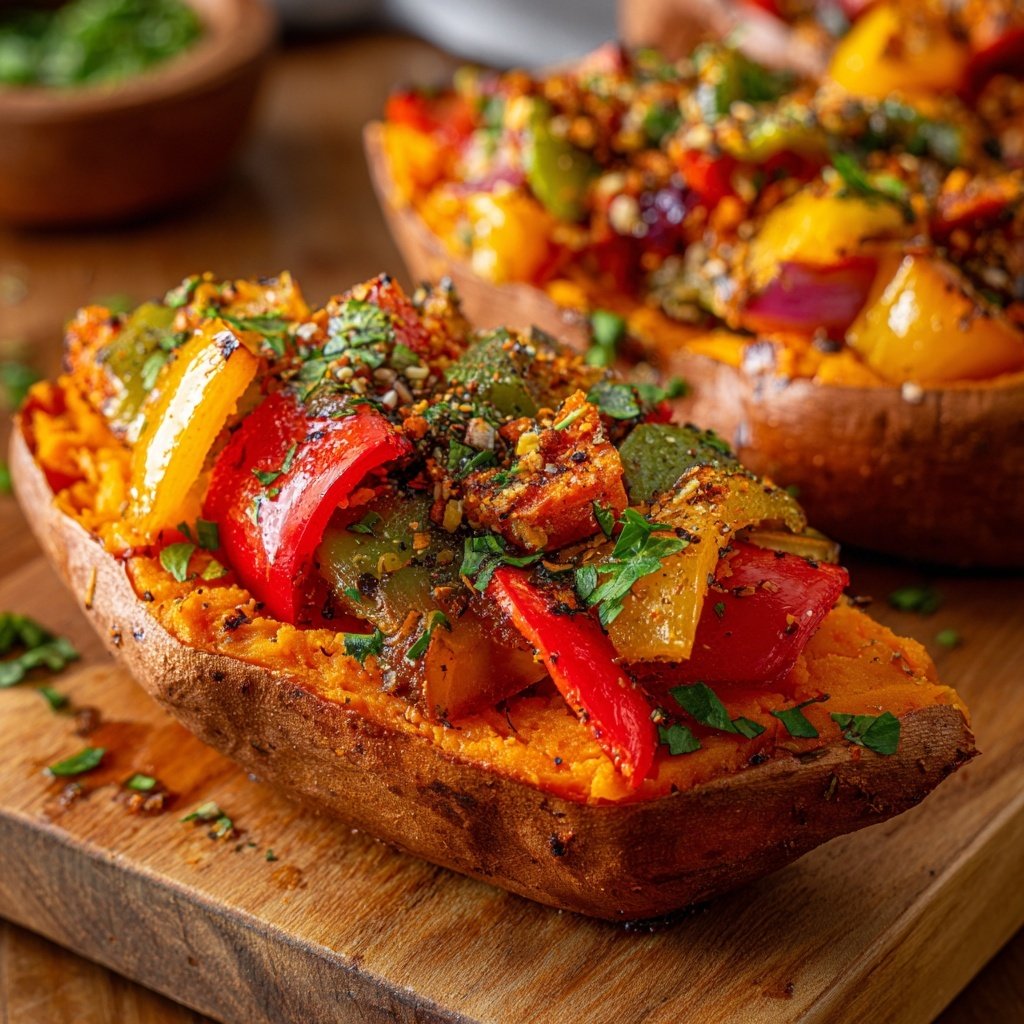 Ofen Süßkartoffeln Mit Paprika