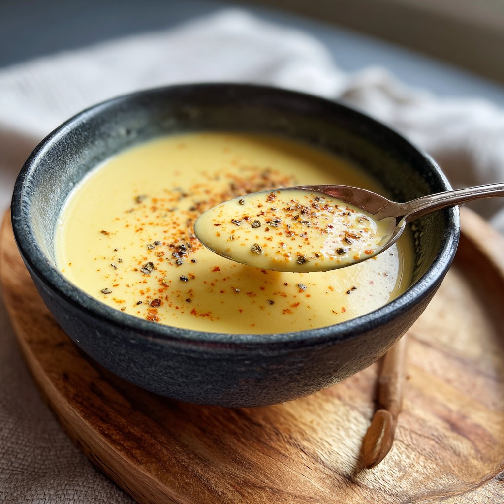 Blumenkohlsuppe mit Muskat und Pfeffer