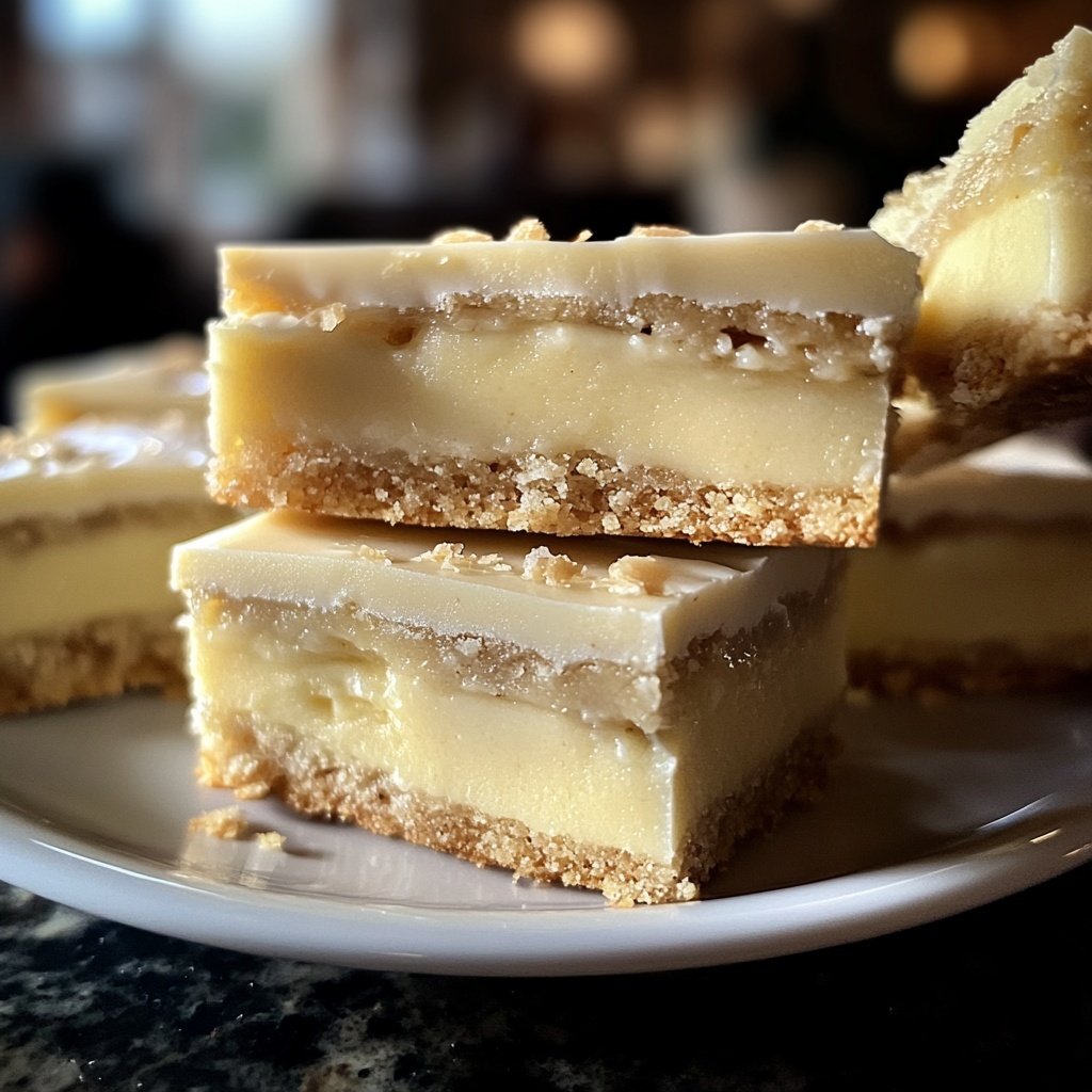 Weiße-Schoko-Marzipan-Schnitten mit Mürbeteig-Boden (Kaffee und Cupcakes)