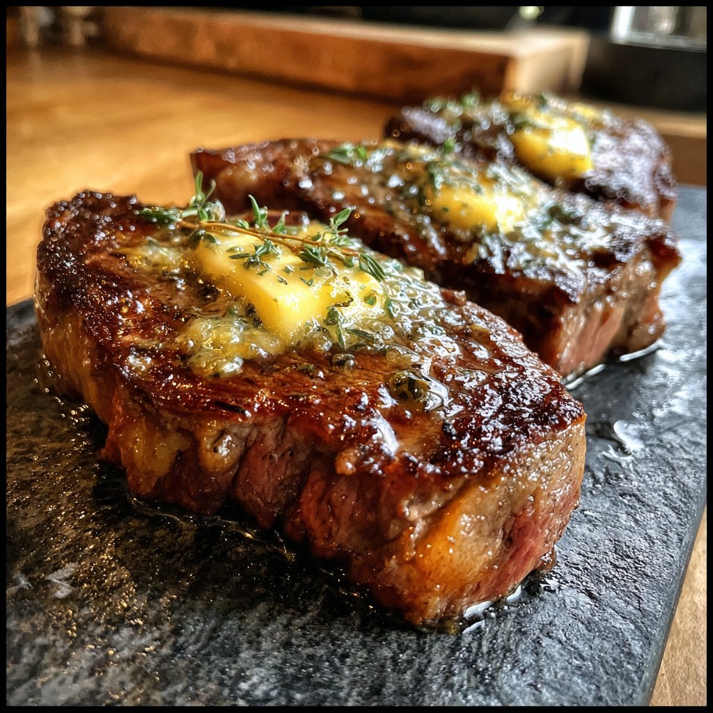 Steak mit Trüffelbutter für zwei