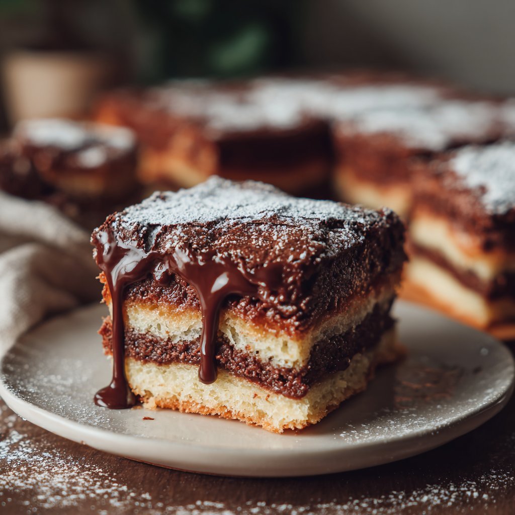 Blechkuchen mit Kakaoteig