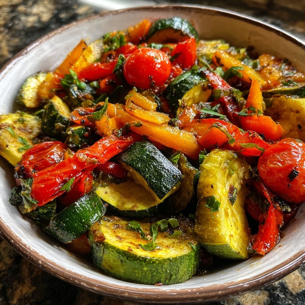 Kalorienarme Gemüsepfanne Vegan