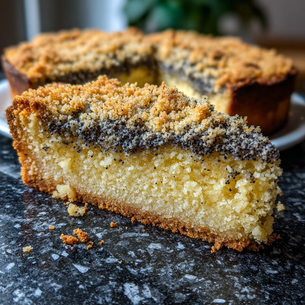 Blechkuchen mit Mohnfüllung