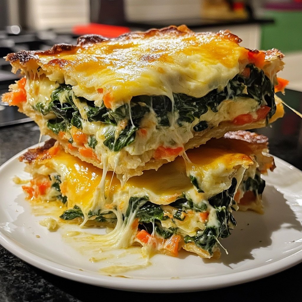 Gemüseauflauf mit Spinat