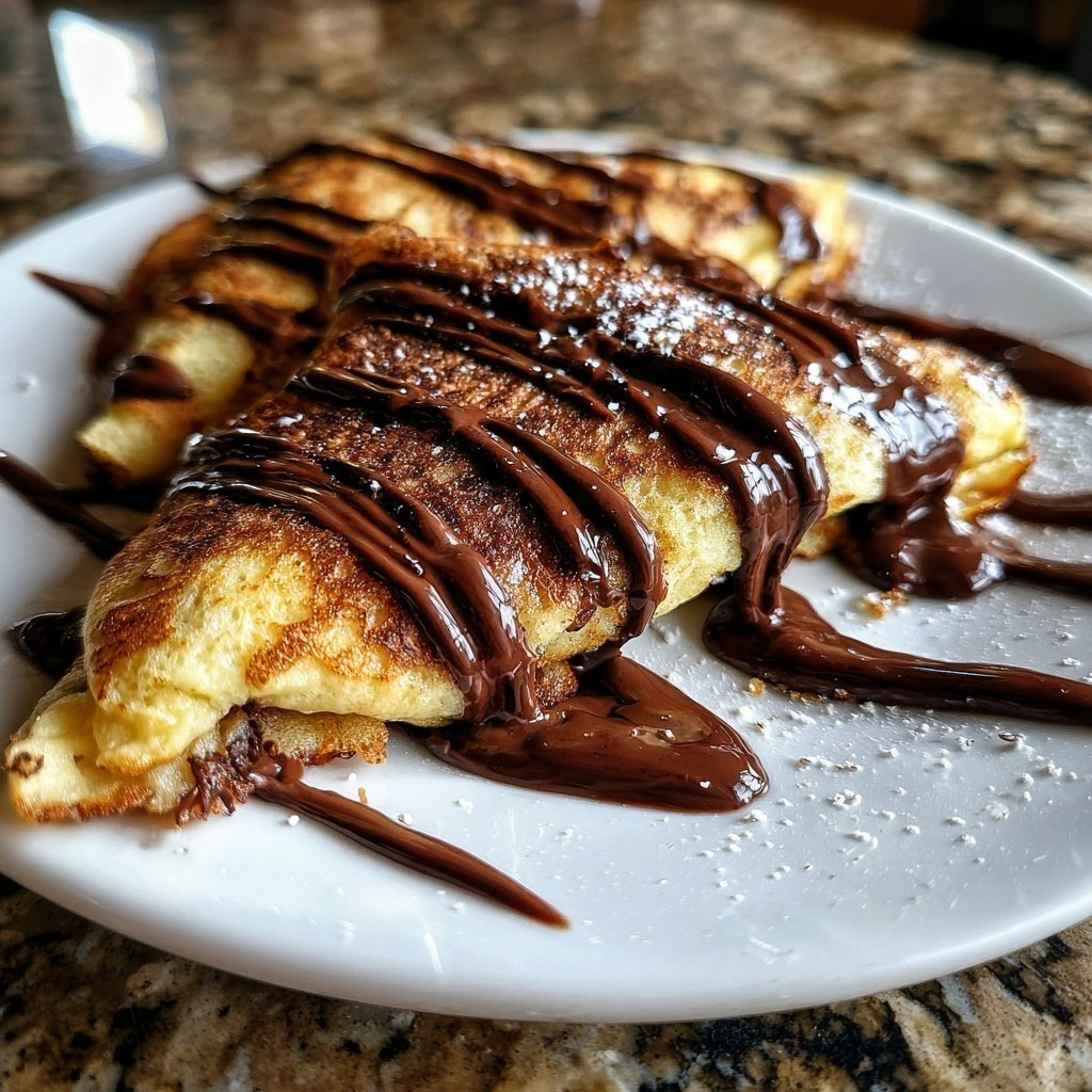 Pfannkuchen mit Schokolade