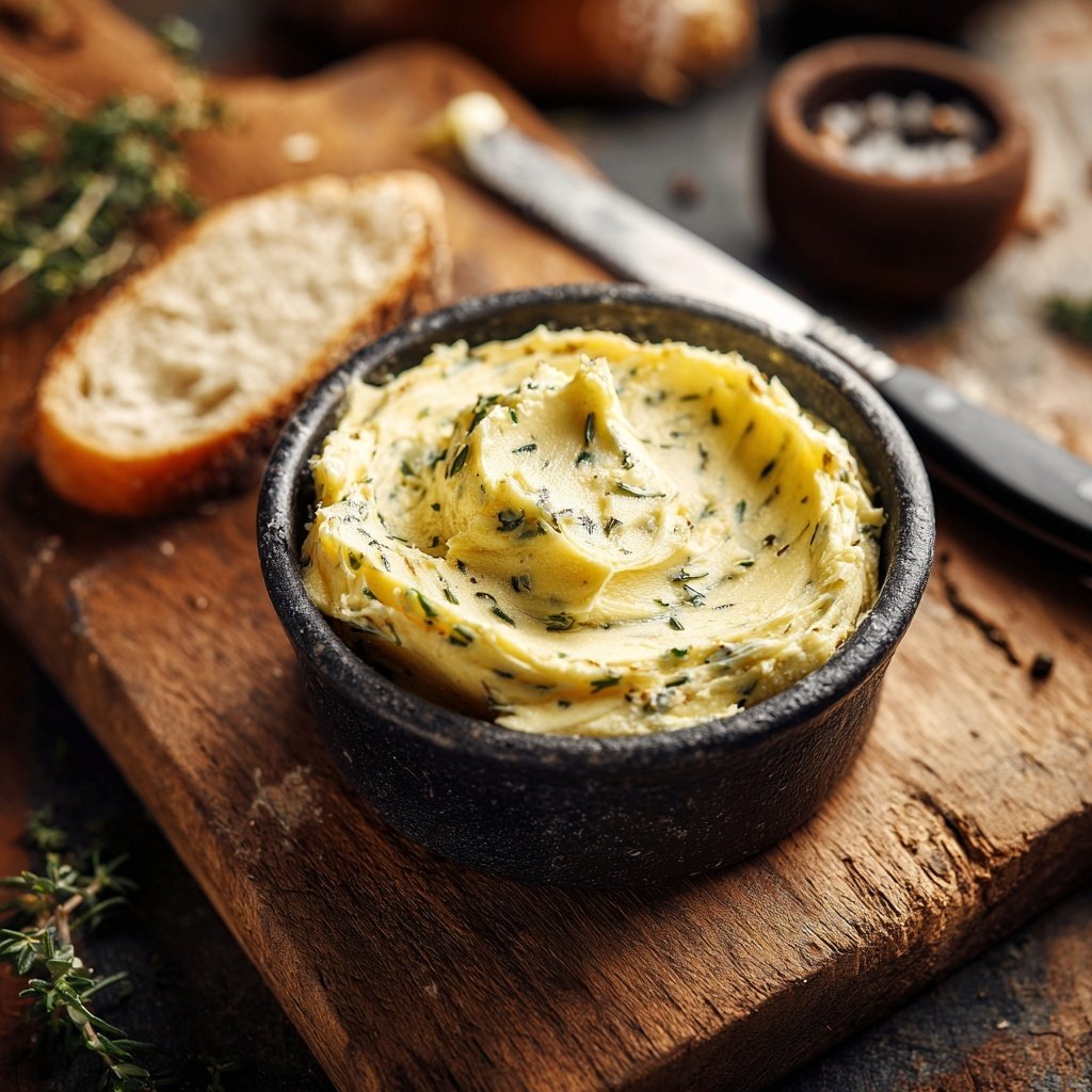 Kräuterbutter Mit Knoblauch Und Salz