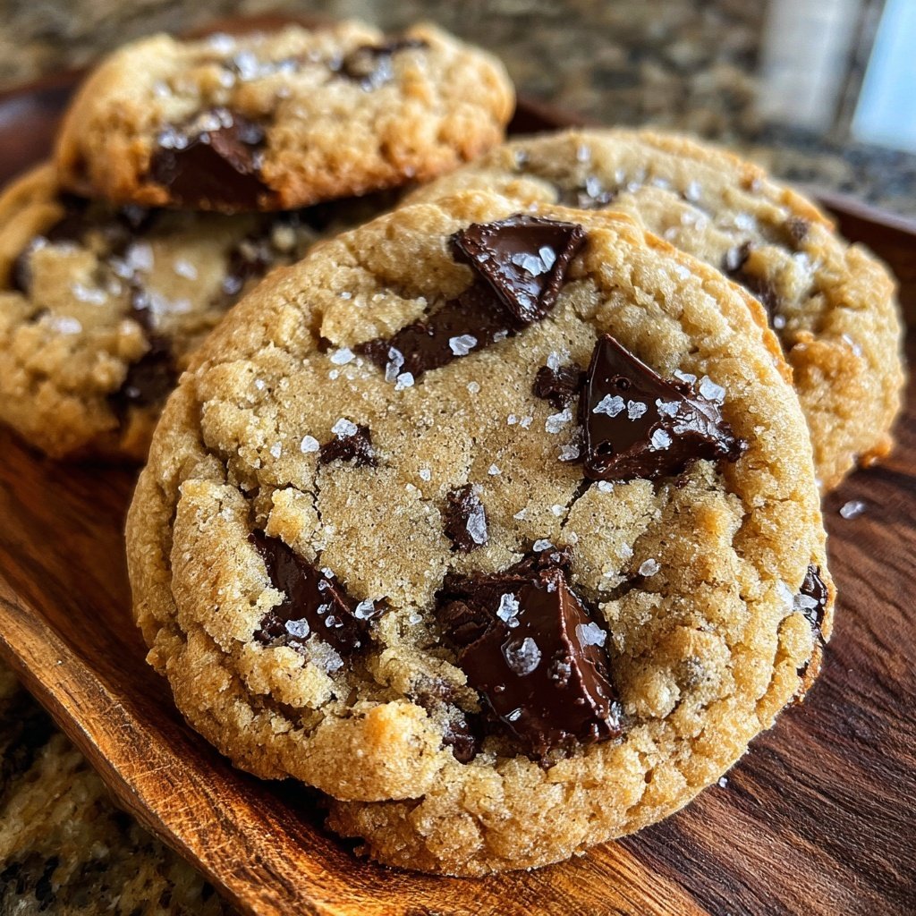 Cookies mit Zartbitterschokolade und Meersalz